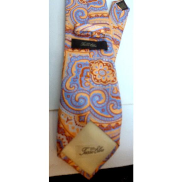 Tasso Elba Psychedelic Colorful Paisley Tie - Picture 2 of 5